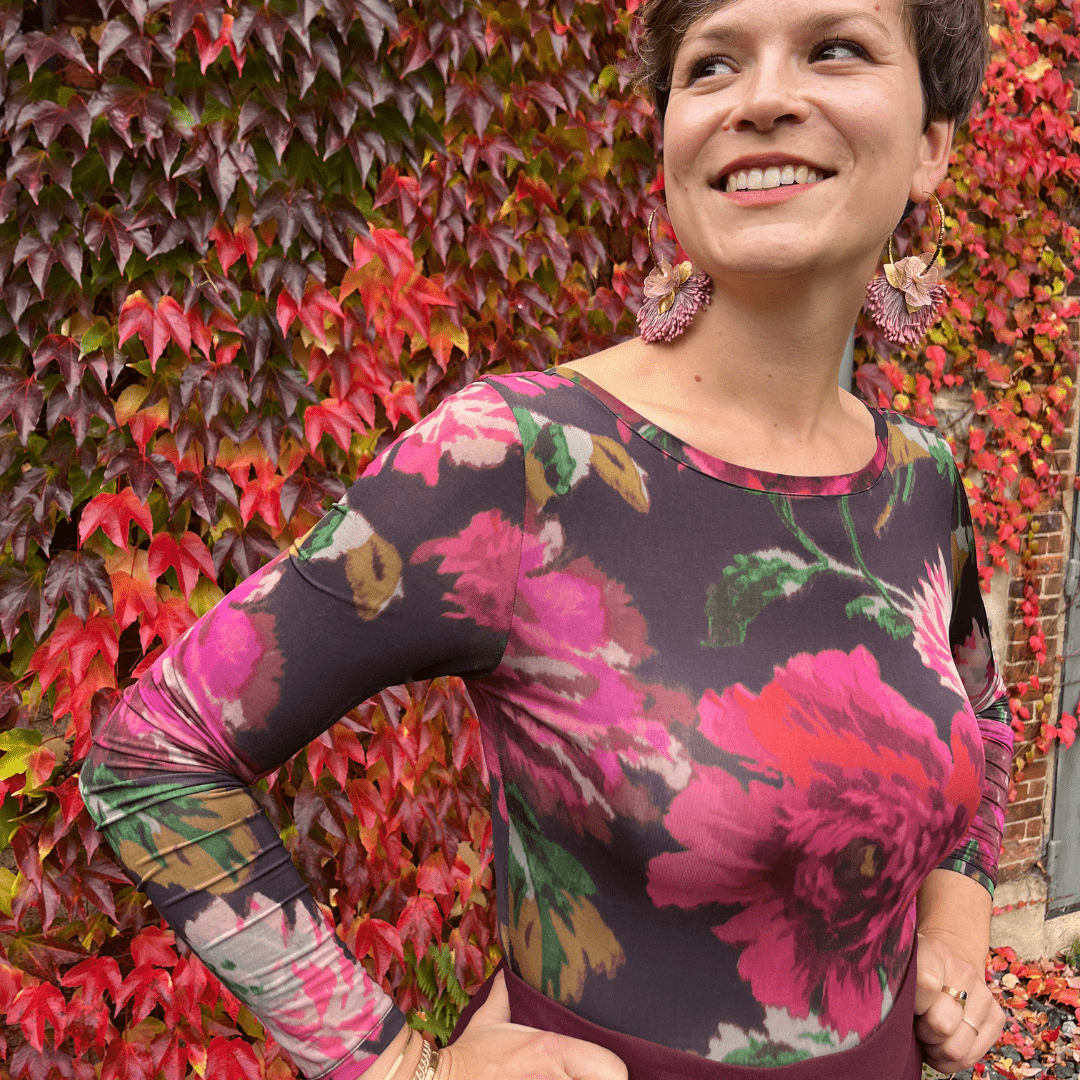 Boucles d’oreilles florales “Rose d’Automne” – Collection Éclosion – Image 2