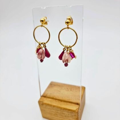 Boucles “Mini Éclosion” – perles fines, acier inox & couleurs éclatantes