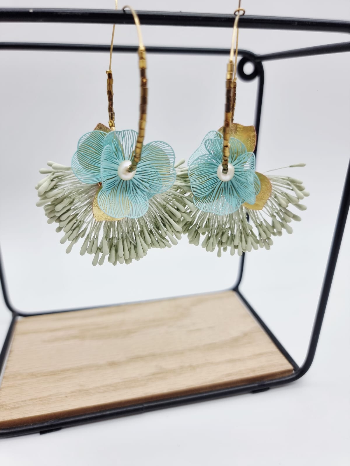 Boucles d’oreilles florales “Rose d’Automne” – Collection Éclosion – Image 4