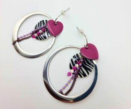 Boucles d’oreilles Pink Rebel – Collection Les Audacieuses