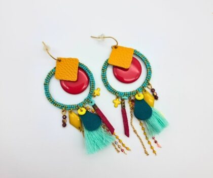 Boucles d’oreilles Fiesta Bohème – Collection Les Audacieuses