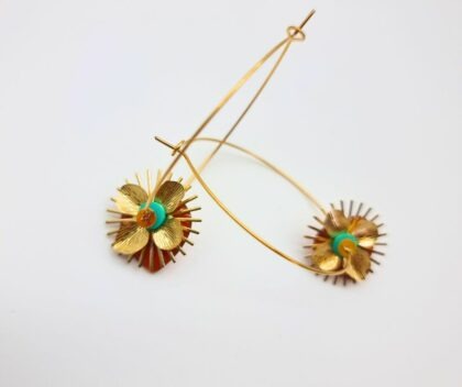 Boucles d’oreilles Fleur Solaire – Collection Les Audacieuses