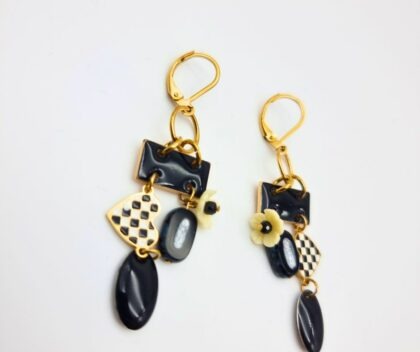 Boucles d’oreilles Black Chic – Collection Les Audacieuses