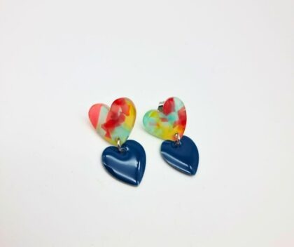 Boucles d’oreilles Cœurs Pop – Collection Les Audacieuses