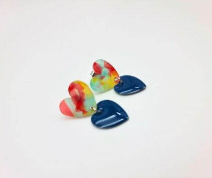 Boucles d’oreilles Cœurs Pop – Collection Les Audacieuses