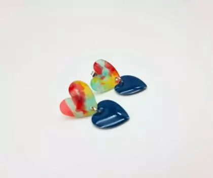 Boucles d’oreilles Cœurs Pop – Collection Les Audacieuses