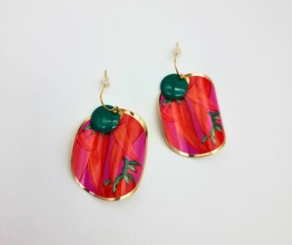 Boucles d’oreilles Piment Rose – Collection Les Audacieuses