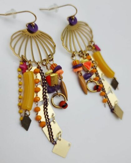 Boucles d’oreilles Lagune – Pièce unique artisanale
