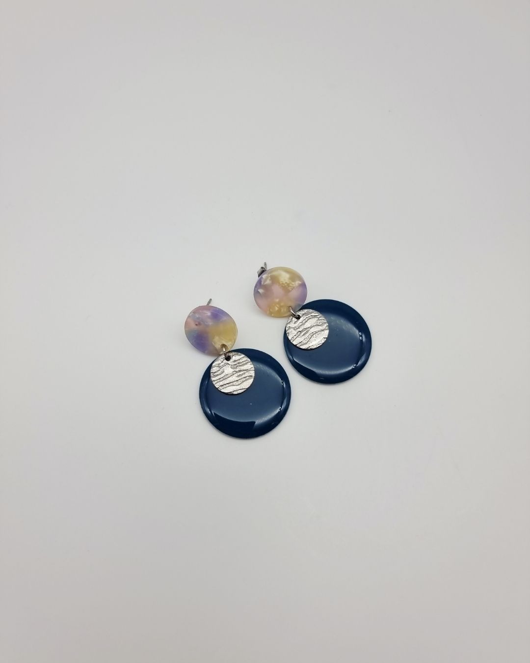 Boucles d'oreilles Rosalie, Marine & Poppy | Acétate coloré – Charly & Kty – Image 6