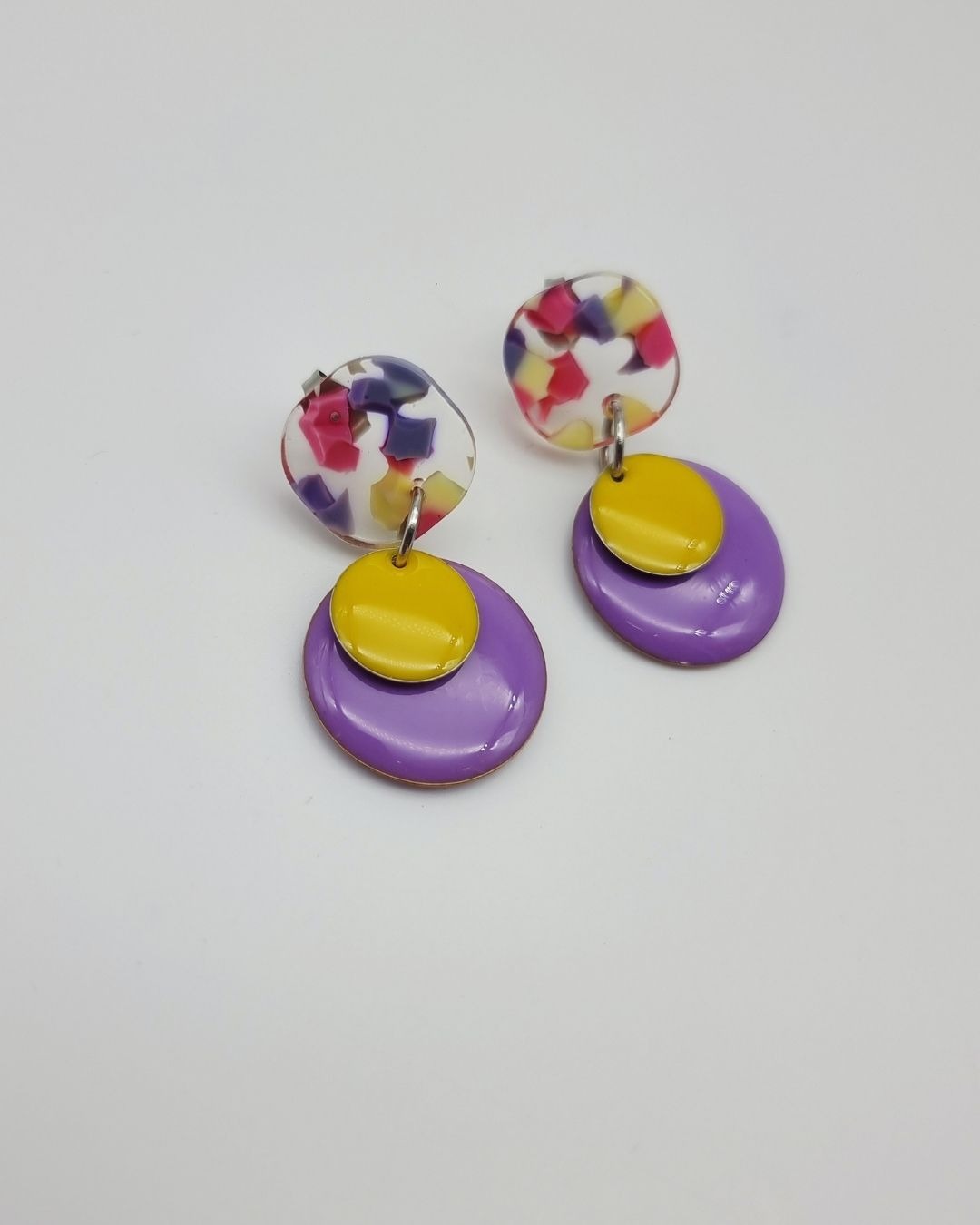 Boucles d'oreilles Rosalie, Marine & Poppy | Acétate coloré – Charly & Kty – Image 3