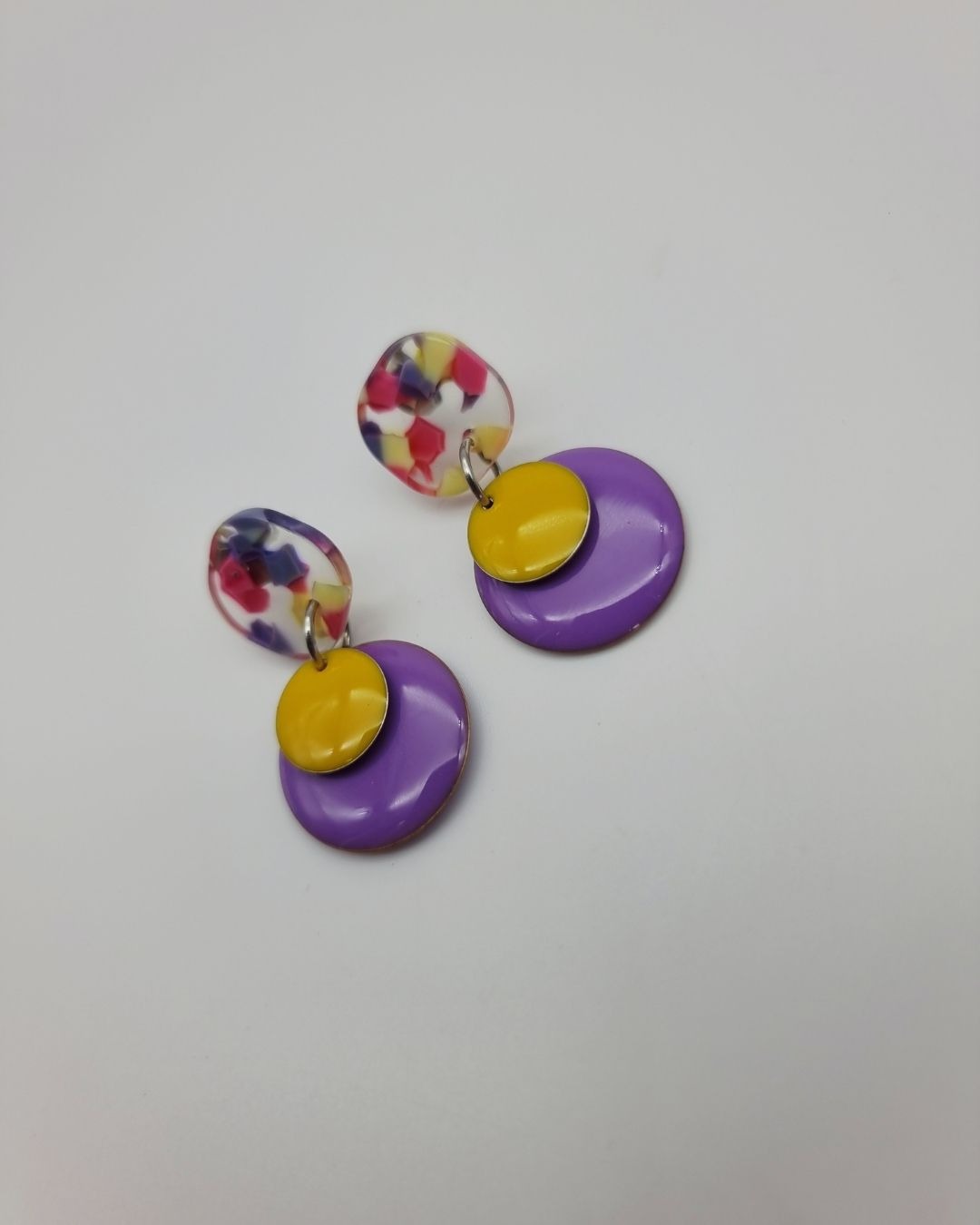Boucles d'oreilles Rosalie, Marine & Poppy | Acétate coloré – Charly & Kty – Image 5
