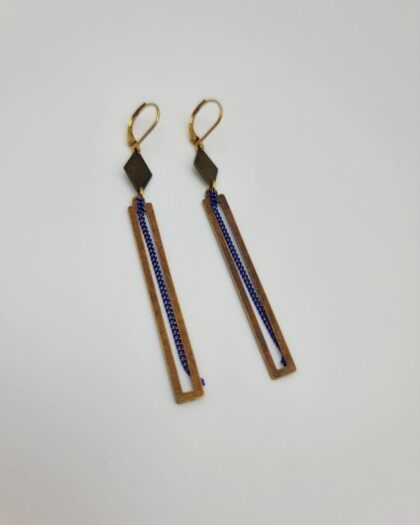 Boucles d&rsquo;oreilles Céleste | Acier inoxydable doré et chaîne – Charly & Kty