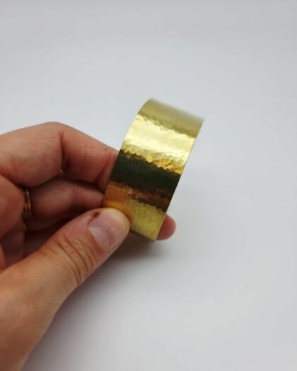 Bracelet manchette Éclat – Bracelet en laiton martelé et poli à la main