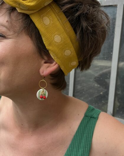Boucles d&rsquo;oreilles Cerise Dolce – Collection Échappées Belles