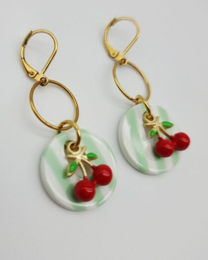 Boucles d&rsquo;oreilles Cerise Dolce – Collection Échappées Belles