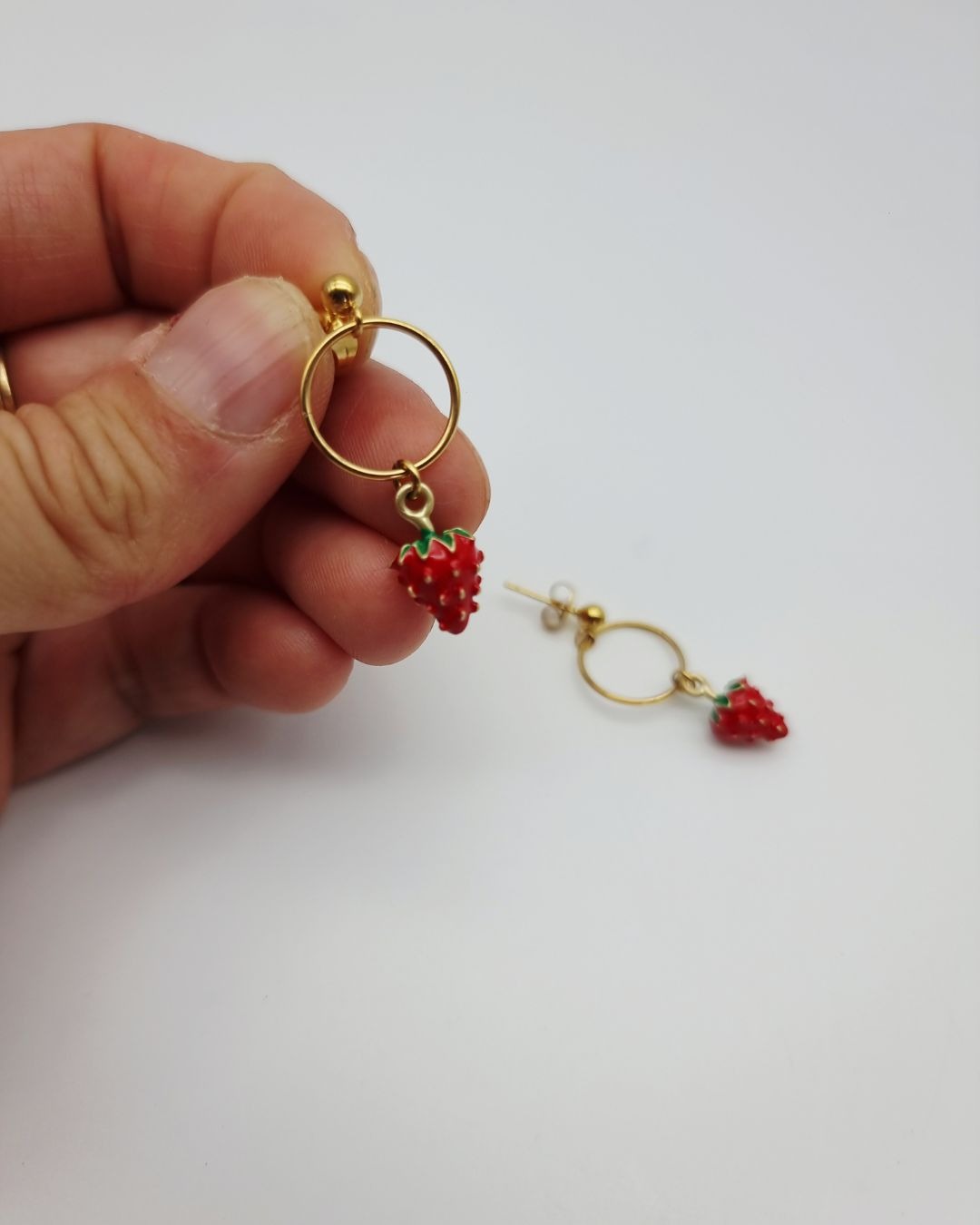 Boucles d'oreilles Fraise Gourmande – Collection Échappées Belles