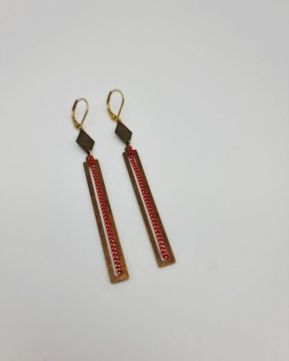 Boucles d&rsquo;oreilles Céleste | Acier inoxydable doré et chaîne – Charly & Kty