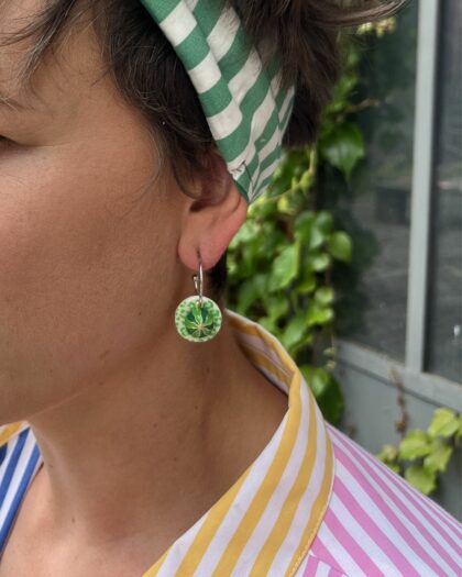 Boucles d’oreilles Pastèque Léopard – Collection Échappées Belles