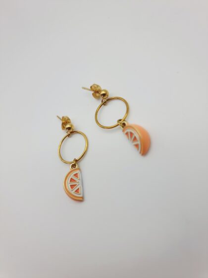 Boucles d’oreilles Orange acidulée – Collection Échappées Belles