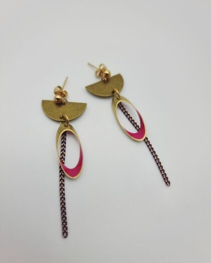 Boucles d’oreilles Élégance Fuchsia – Collection Échappées Belles