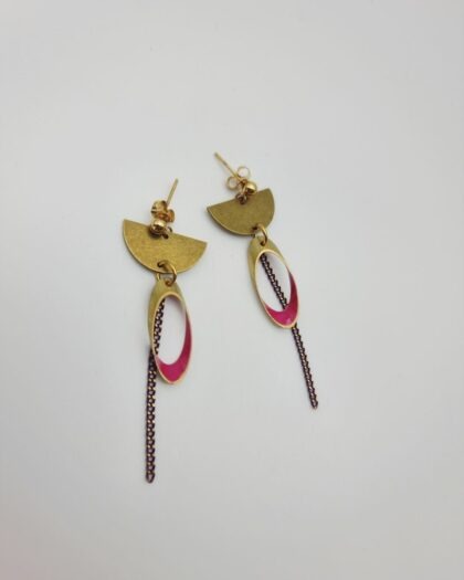 Boucles d’oreilles Élégance Fuchsia – Collection Échappées Belles