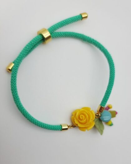 Bracelet ajustable Fleur Soleil – Collection Échappées Belles