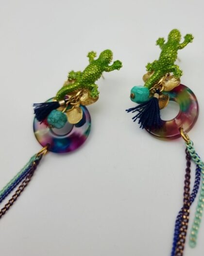 Boucles d’oreilles Margouillat – Collection Échappées Belles