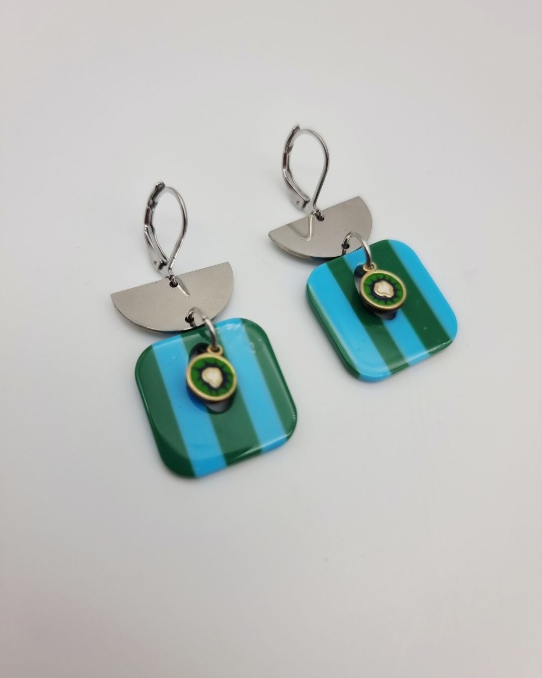 Boucles d'oreilles Kiwi Pop – Collection Échappées Belles – Image 2