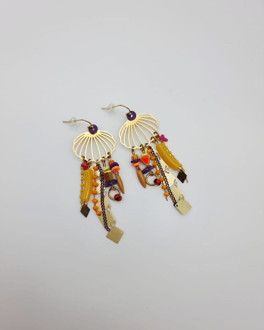 Boucles d'oreilles Lagune – Pièce unique artisanale – Image 3