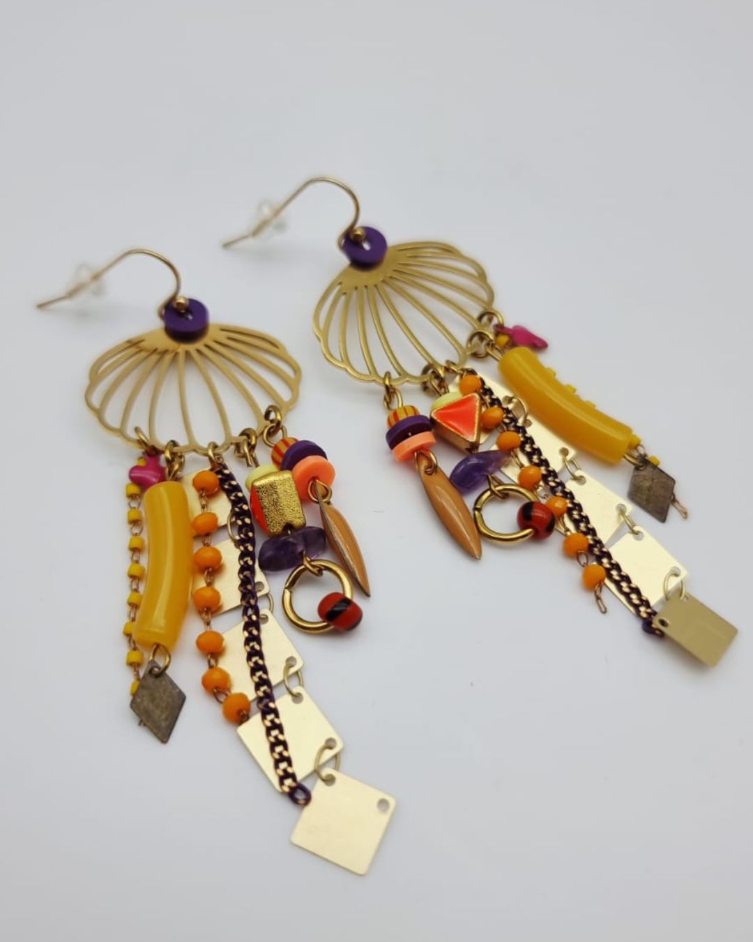 Boucles d'oreilles Lagune – Pièce unique artisanale – Image 2