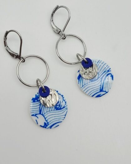 Boucles d&rsquo;oreilles Hokusai – Collection Les Audacieuses